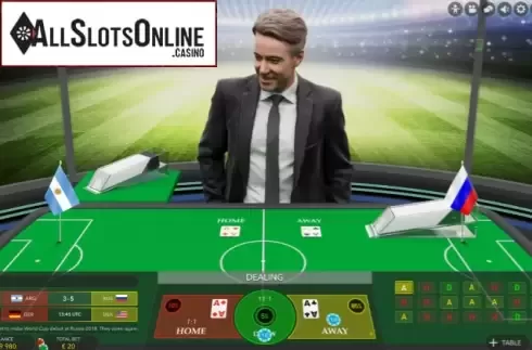 Game Screen. Football Studio from Evolution Gaming