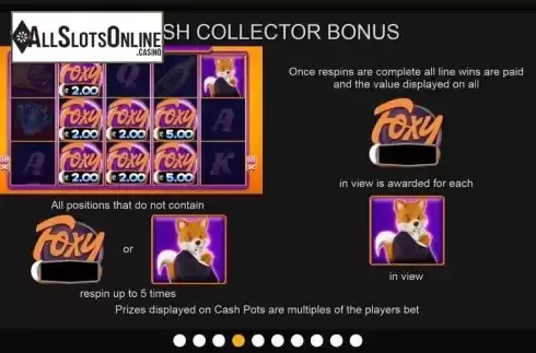 Cash Collector bonus screen