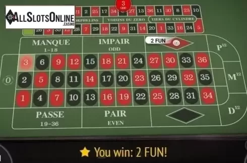 Win Screen. French Roulette (BGaming) from BGAMING