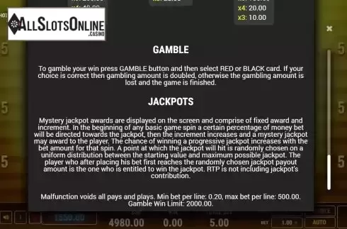 Game Feature screen