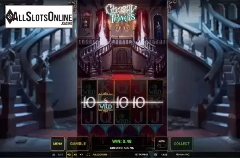Win screen 2. Ghostly Towers from Greentube