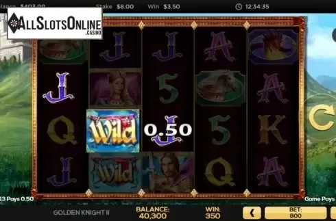 Win Screen 3. Golden Knight II from High 5 Games