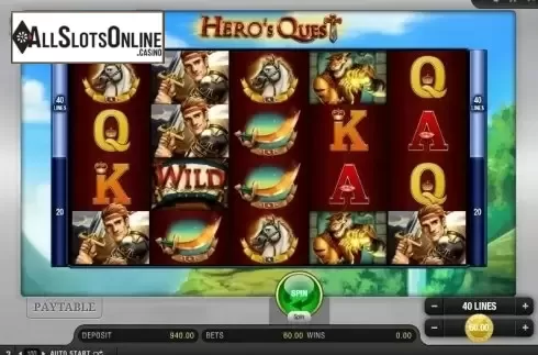 Screen 1. Hero's Quest from Bally Wulff