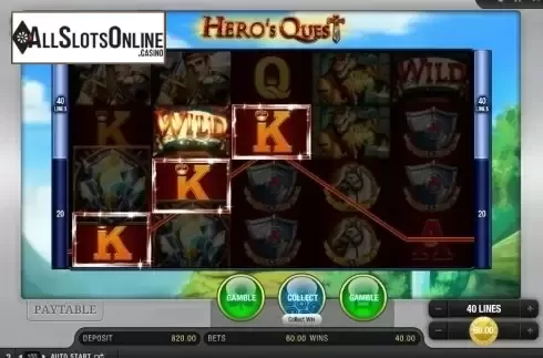 Screen 2. Hero's Quest from Bally Wulff