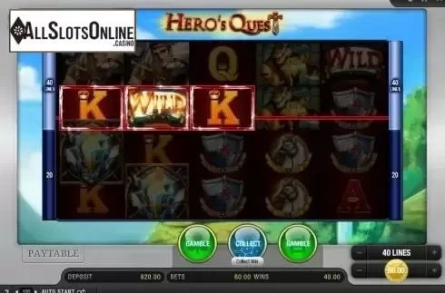 Screen 3. Hero's Quest from Bally Wulff