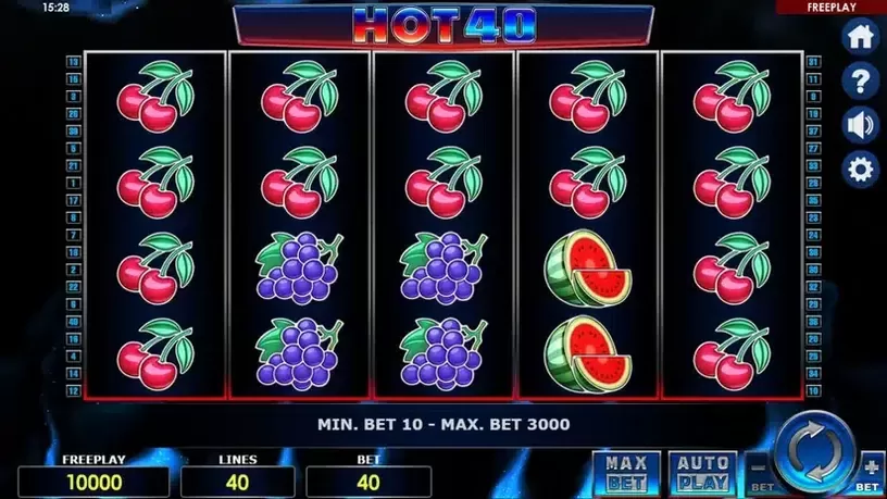 Hot 40 slot screenshot 1