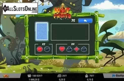 Gamble screen. Hot Fruits (MrSlotty) from MrSlotty