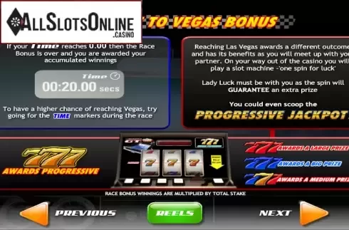 Screen7. Jackpot GT Race to Vegas from Ash Gaming