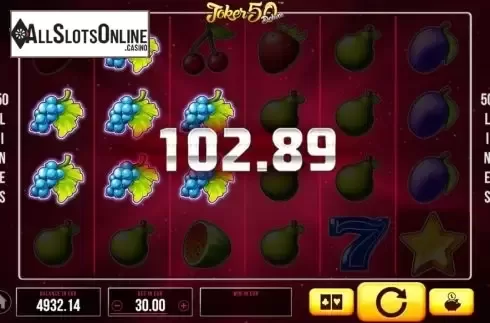 Win screen 2. Joker 50 Deluxe from SYNOT