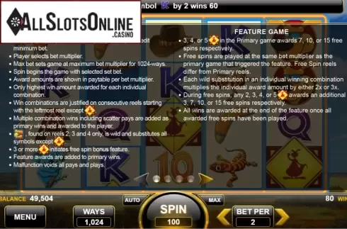 Features. Jumping Jack Cash from Spin Games