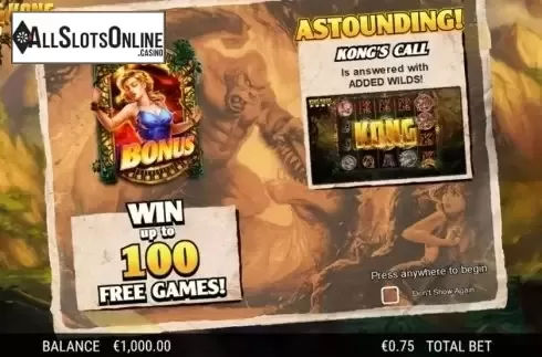 Paytable 1. King Kong Fury from NextGen