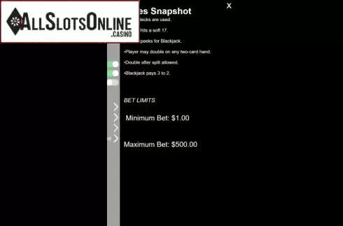 Rules Snapshot. Lucky Cat Blackjack from Bunfox