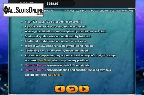Game Screen. Mermaids Melodies from GMW