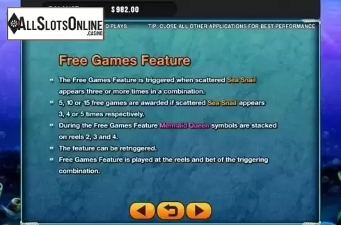Game Screen. Mermaids Melodies from GMW