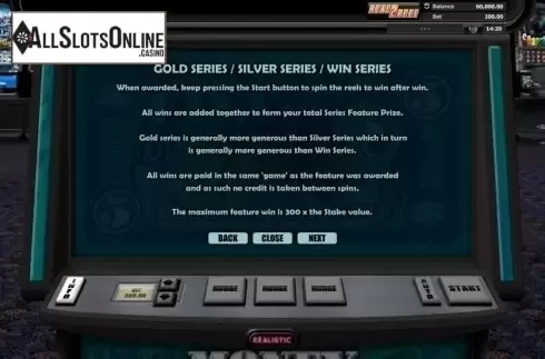 Paytable 3. Money Matrix from Realistic