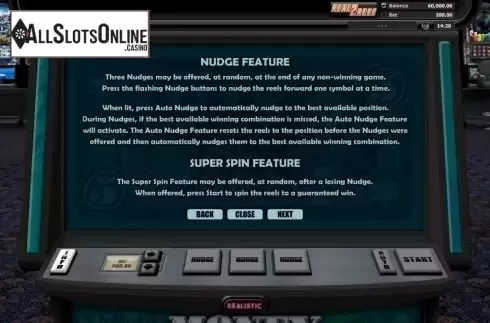 Paytable 4. Money Matrix from Realistic