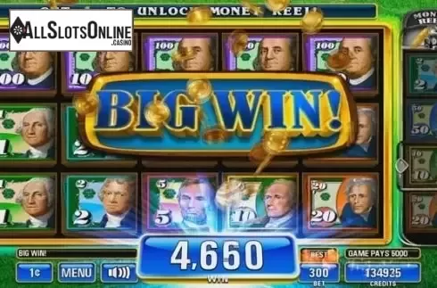 Win Screen. Money Rain from Incredible Technologies