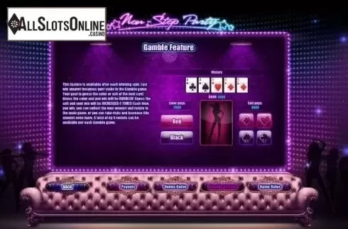 Paytable 3. Non-stop party from GamesOS