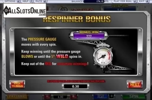 Screen4. Respinner from Ash Gaming