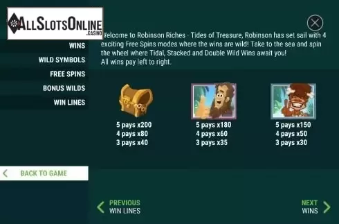 Paytable 1