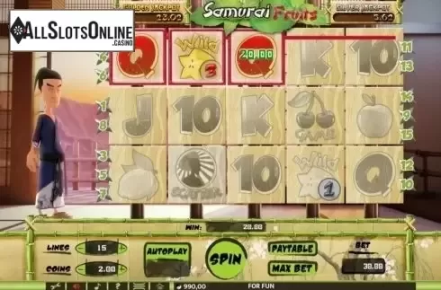 Win Screen. Samurai Fruits from Tuko Productions