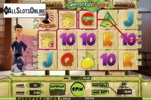 Win Screen. Samurai Fruits from Tuko Productions