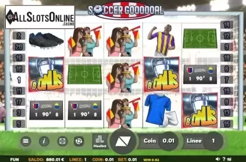 Bonus Game screen