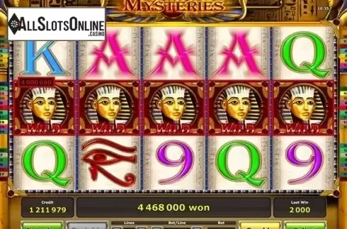 Screen2. Sphinx Mysteries from Greentube