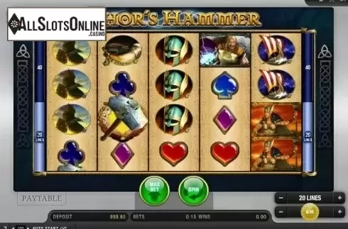 Screen 1. Thor's Hammer from Bally Wulff