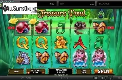 Low Win screen. Treasure Pond from GECO Gaming