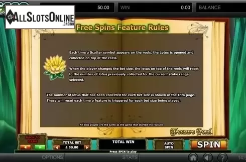 Paytable 1. Treasure Pond from GECO Gaming