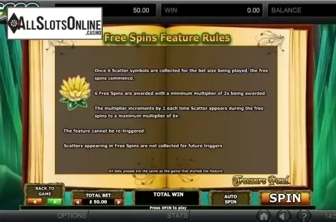 Paytable 2. Treasure Pond from GECO Gaming