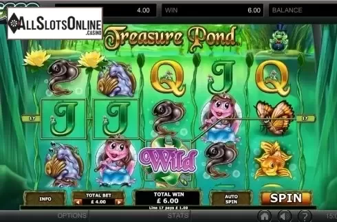 Wild Win screen. Treasure Pond from GECO Gaming