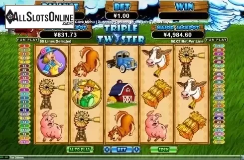 Reel Screen. Triple Twister from RTG