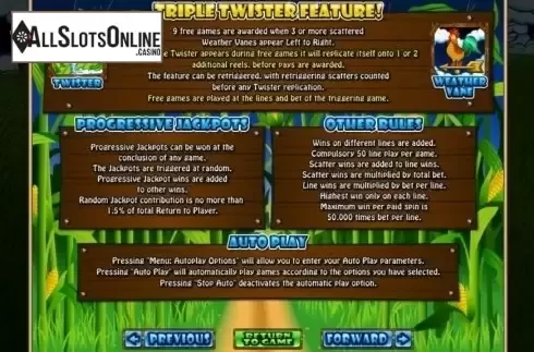 Free Spins. Triple Twister from RTG