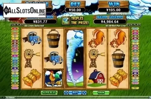 Win Screen. Triple Twister from RTG