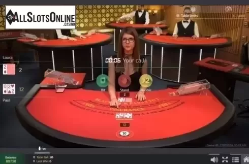 Game Screen. Unlimited 21 Blackjack Live (Ezugi) from Ezugi