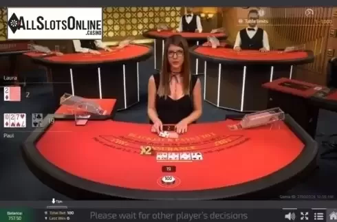 Game Screen. Unlimited 21 Blackjack Live (Ezugi) from Ezugi