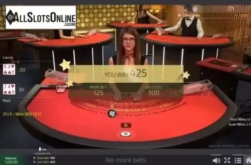 Game Screen. Unlimited 21 Blackjack Live (Ezugi) from Ezugi
