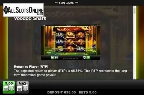 RTP. Voodoo Shark from Merkur