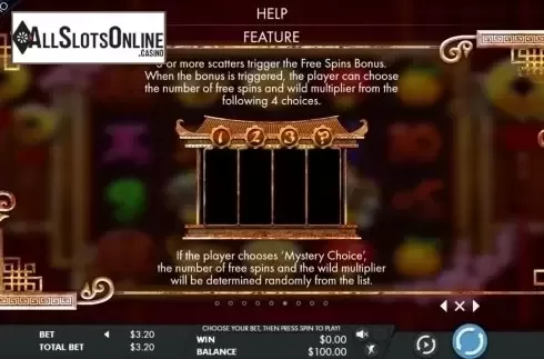 Paytable 3. Year of the Dog (Genesis) from Genesis