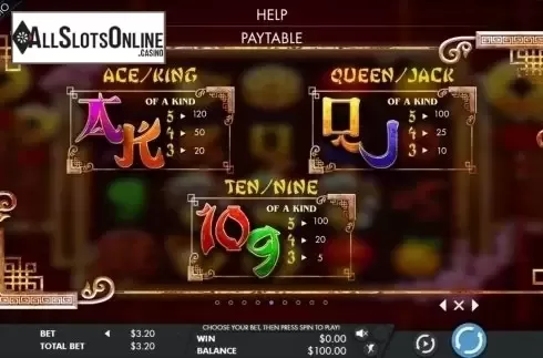 Paytable 2. Year of the Dog (Genesis) from Genesis