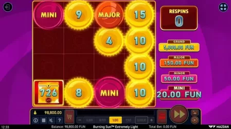 Burning Sun™ Extremely Light slot screenshot 5