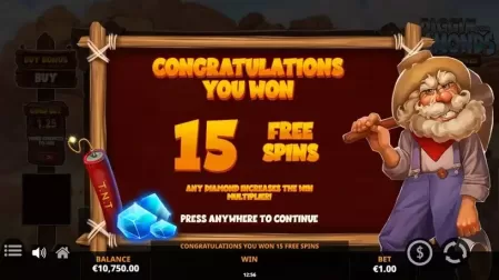 Diggin’ For Diamonds slot screenshot 3