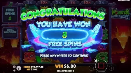 Monster Superlanche slot screenshot 4