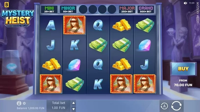 Mystery Heist slot screenshot 1