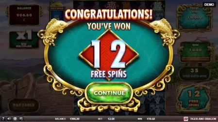 Tiger and Dragon slot screenshot 4