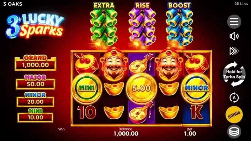 3 Lucky Sparks slot screenshot 