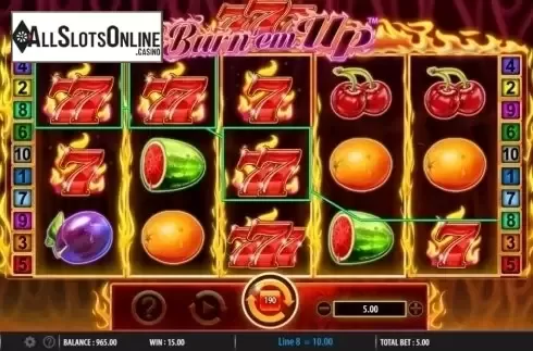Win Screen 1. 777 Burn' Em Up from Red7