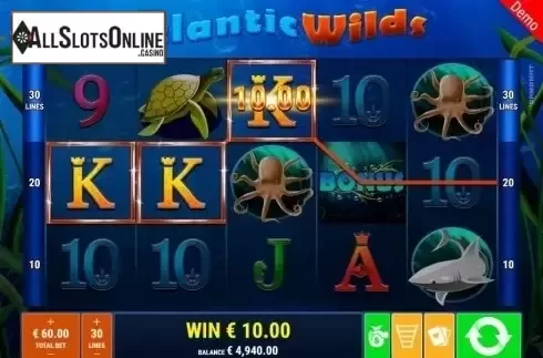Win Screen 1. Atlantic Wilds from Gamomat
